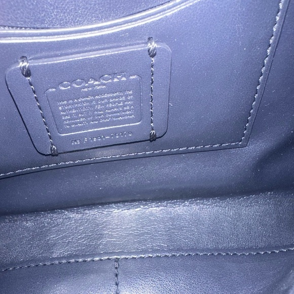 Coach Pink and Blue Crossbody Bag with Gold Chain - Picture 9 of 11